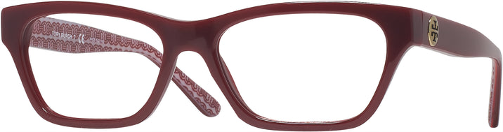 Rectangle Bordeaux Tory Burch 2097 Single Vision Full Frame View #1