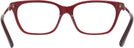 Rectangle TRANSPARENT RED Tory Burch 2107 Single Vision Full Frame View #4