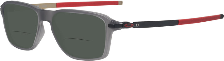 Square Satin Grey Smoke Oakley OX8166 Wheel House Bifocal Reading Sunglasses View #1