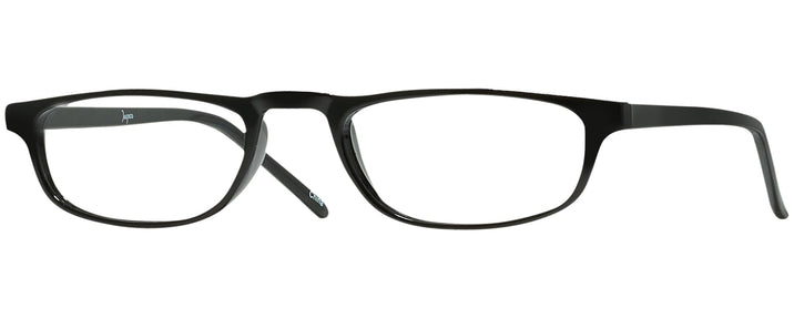 Rectangle Black Socrateyes Single Vision Half Frame View #1