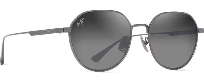 Round Dark Ruthenium/Neutral Grey Lenses Maui Jim Kaulana Asian Fit 627 View #1