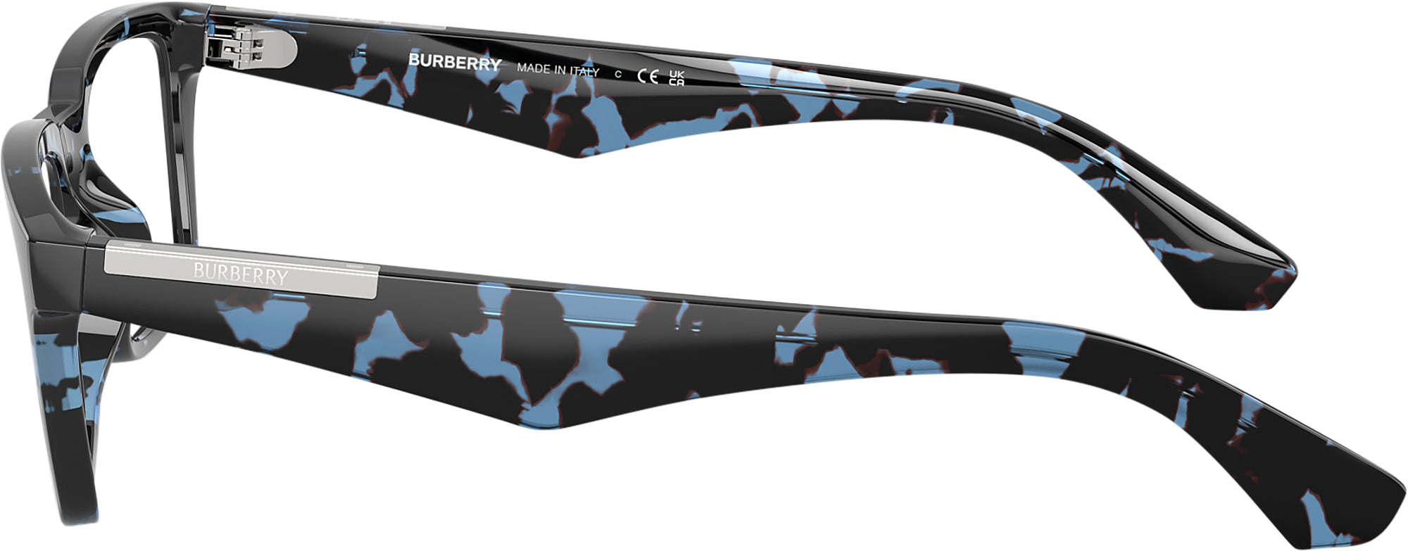 BURBERRY Unisex Blue Havana Burberry UNISEX - Sunglasses - blue havana/dark grey/blue  main image 4