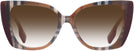Cat Eye Check Brown/Bordeaux Burberry 4393 w/ Gradient Progressive No-Line Reading Sunglasses View #2