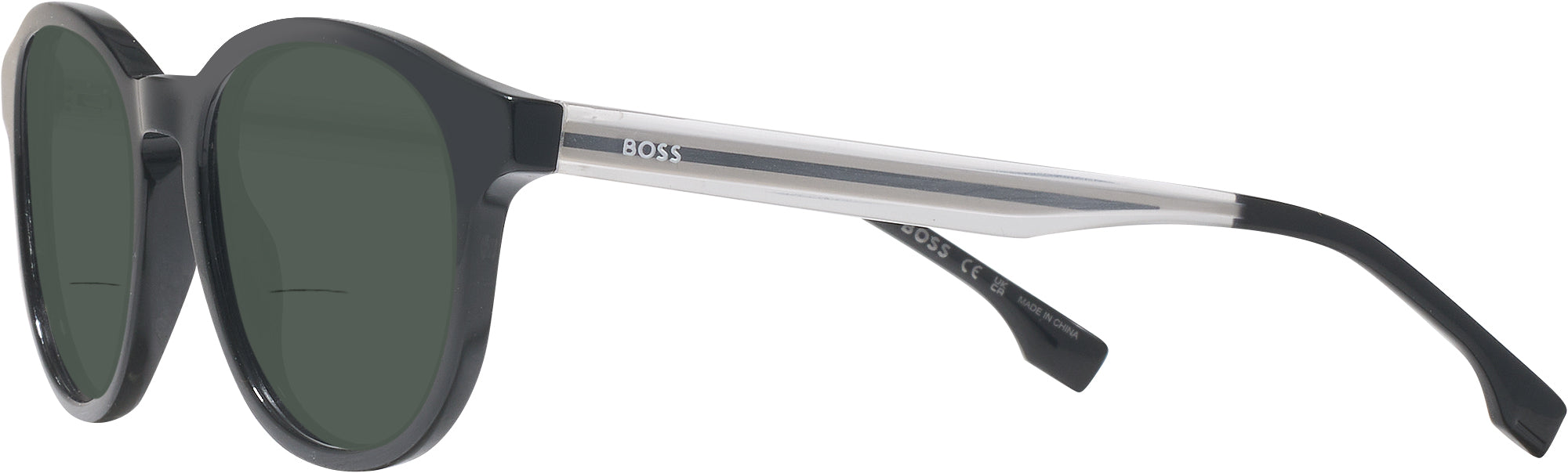 Black Crystal Hugo Boss 1548 Bifocal Reading Sunglasses