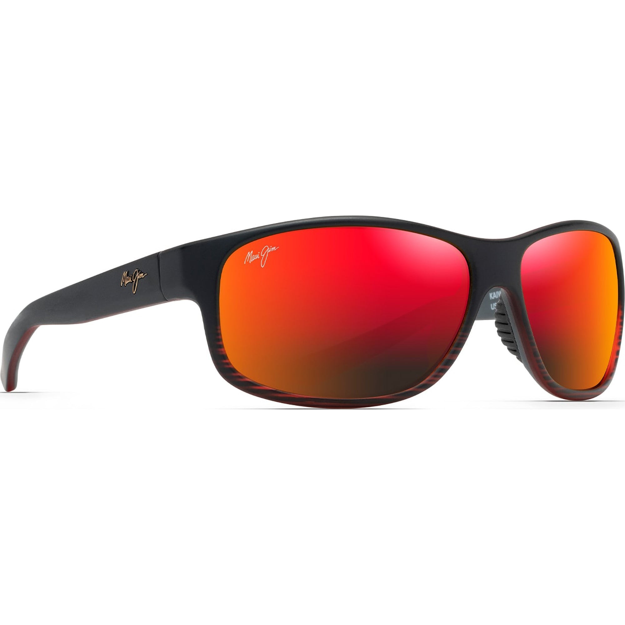 Burgundy Stripe/hawaii Lava Lens Maui Jim Kaiwi Channel 840