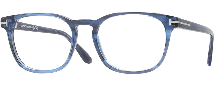 Square Blue Stripe Tom Ford 5868 Progressive No-Lines View #1