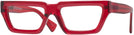 Rectangle Transparent Red Goo Goo Eyes 922 Single Vision Full Frame View #1