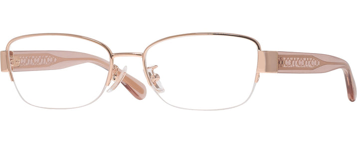 Rectangle Shiny Rose Gold Coach 5168 Progressive No-Lines View #1