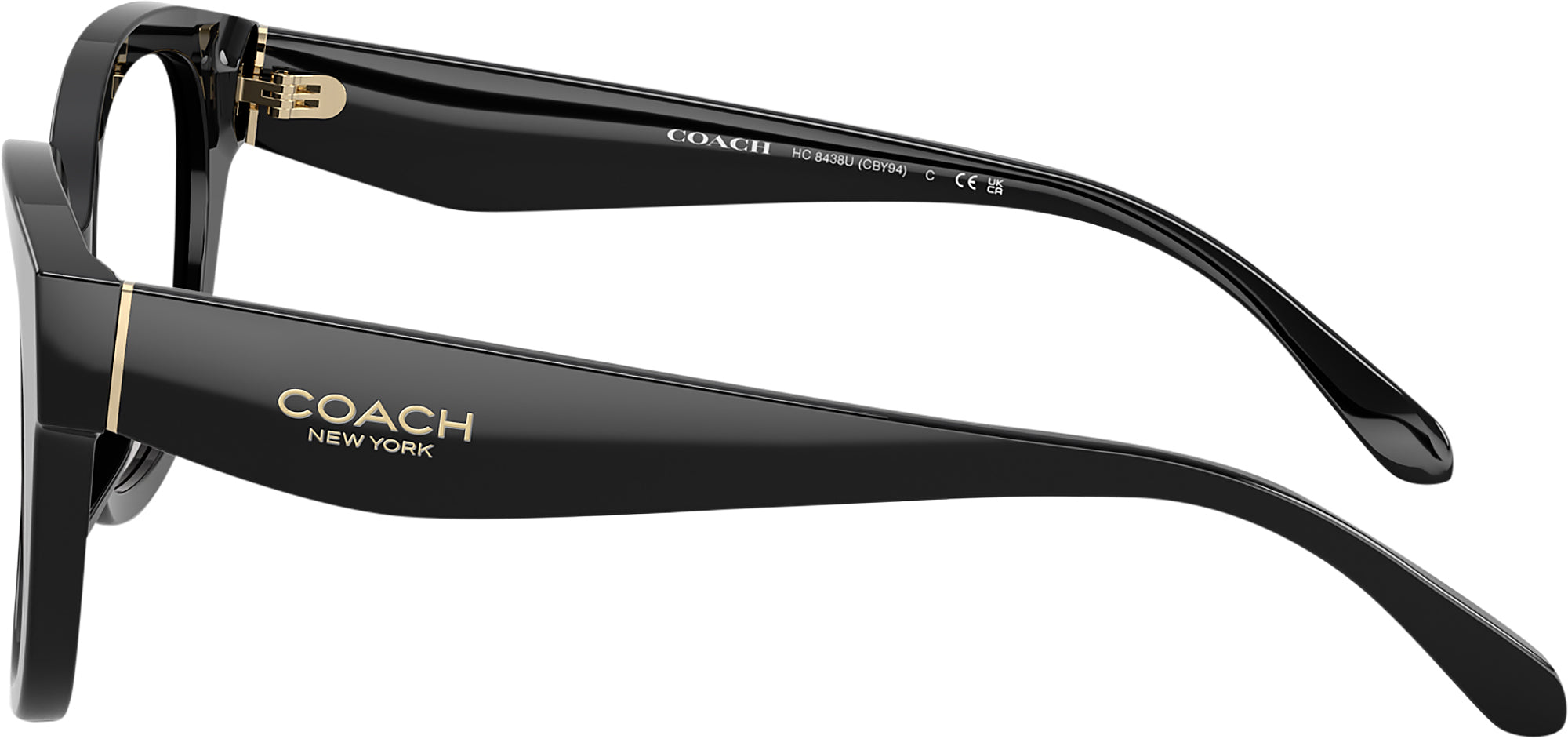 Coach AMERICAN BLACK 001 メガネ Black Coach 8438U Single Vision Full Frame