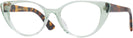 Cat Eye Mint With Tiger Tortoise Kala San-Sea Single Vision Full Frame View #1