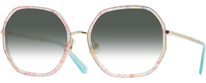 Oversized Gold Multi Color Metal Kate Spade Nicola-G-S w/ Gradient Progressive Reading Sunglasses View #1