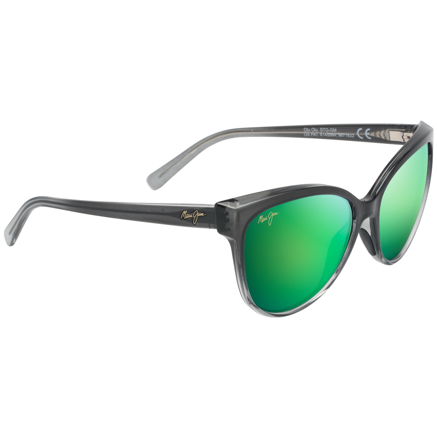 Maui Jim  Olu Olu Mj 537-11A Grey Fade Frame/ Maui Green Polarized Lenses MAUI JIM OLU OLU MJ 537-11A GREY FADE W/ MAUI GREEN  main image 2
