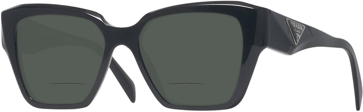Square Black Prada 09ZV Bifocal Reading Sunglasses View #1