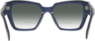Square Blue Transparent Prada 09ZV w/ Gradient Bifocal Reading Sunglasses View #4