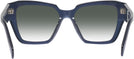 Square Blue Transparent Prada 09ZV w/ Gradient Progressive No-Line Reading Sunglasses View #4