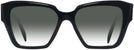 Square Black Prada 09ZV w/ Gradient Progressive No-Line Reading Sunglasses View #2