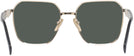 Square,Oversized Pale Gold Prada 56ZV Progressive Reading Sunglasses View #4