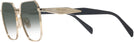 Square,Oversized Pale Gold Prada 56ZV w/ Gradient Progressive No-Line Reading Sunglasses View #3