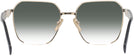 Square,Oversized Pale Gold Prada 56ZV w/ Gradient Progressive No-Line Reading Sunglasses View #4