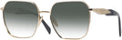Square,Oversized Pale Gold Prada 56ZV w/ Gradient Progressive No-Line Reading Sunglasses View #1