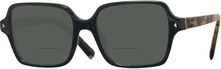 Square Black Prada A02V Bifocal Reading Sunglasses View #1