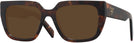 Square,Oversized Havana Caramel Prada A03V L Progressive No-Line Reading Sunglasses View #1