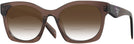 Square Transparent Brown Prada A05V w/ Gradient Bifocal Reading Sunglasses View #1