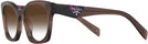 Square Transparent Brown Prada A05V w/ Gradient Progressive No-Line Reading Sunglasses View #3
