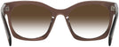 Square Transparent Brown Prada A05V w/ Gradient Progressive No-Line Reading Sunglasses View #4