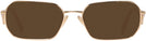 Rectangle Gold Prada A53V Progressive No-Line Reading Sunglasses View #2