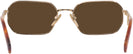 Rectangle Gold Prada A53V Progressive No-Line Reading Sunglasses View #4