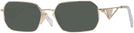 Rectangle Pale Gold Prada A53V Progressive No-Line Reading Sunglasses View #1