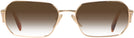 Rectangle Gold Prada A53V w/ Gradient Progressive No-Line Reading Sunglasses View #2