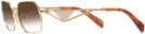 Rectangle Gold Prada A53V w/ Gradient Progressive No-Line Reading Sunglasses View #3