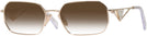 Rectangle Pale Gold Prada A53V w/ Gradient Progressive No-Line Reading Sunglasses View #1