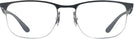 Rectangle BLACK ON SILVER Ray-Ban 6513 Progressive No-Lines View #2