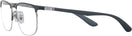 Rectangle BLACK ON SILVER Ray-Ban 6513 Progressive No-Lines View #3