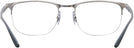 Rectangle BLACK ON SILVER Ray-Ban 6513 Computer Style Progressive View #4