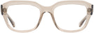 Square Transparent Light Brown Ray-Ban 7225 Computer Style Progressive View #2