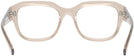 Square Transparent Light Brown Ray-Ban 7225 Single Vision Full Frame View #4