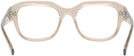 Square Transparent Light Brown Ray-Ban 7225 Computer Style Progressive View #4