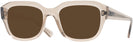 Square Transparent Light Brown Ray-Ban 7225 Progressive No-Line Reading Sunglasses View #1