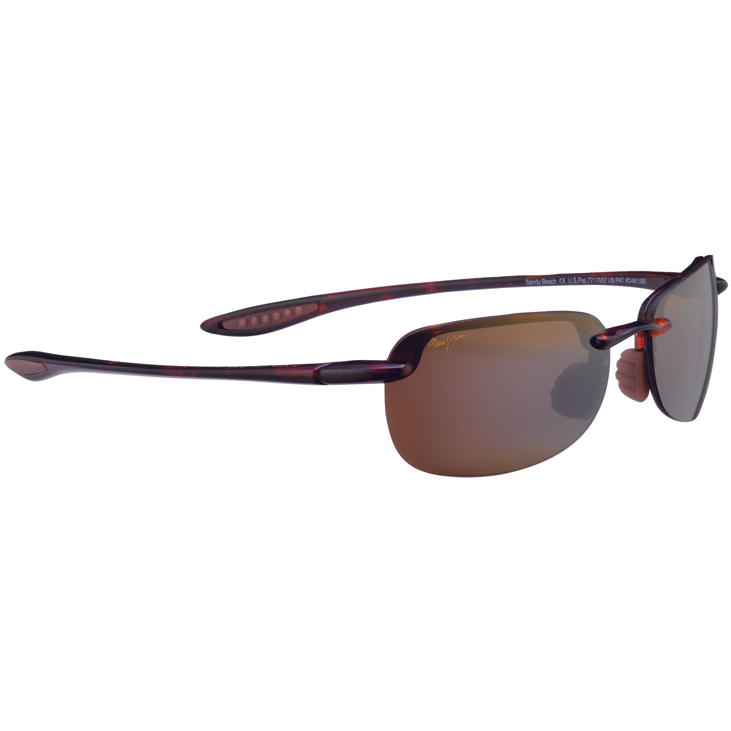 Maui Jim 408-10 bronze tortoise polarized Sunglasses with case. Sandy Beach Rimless Sunglasses | Lightweight Polarized Beach  main image 2