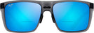Rectangle Translucent Grey/Blue Hawaii Maui Jim Honokalani 455 Bifocal Reading Sunglasses View #2