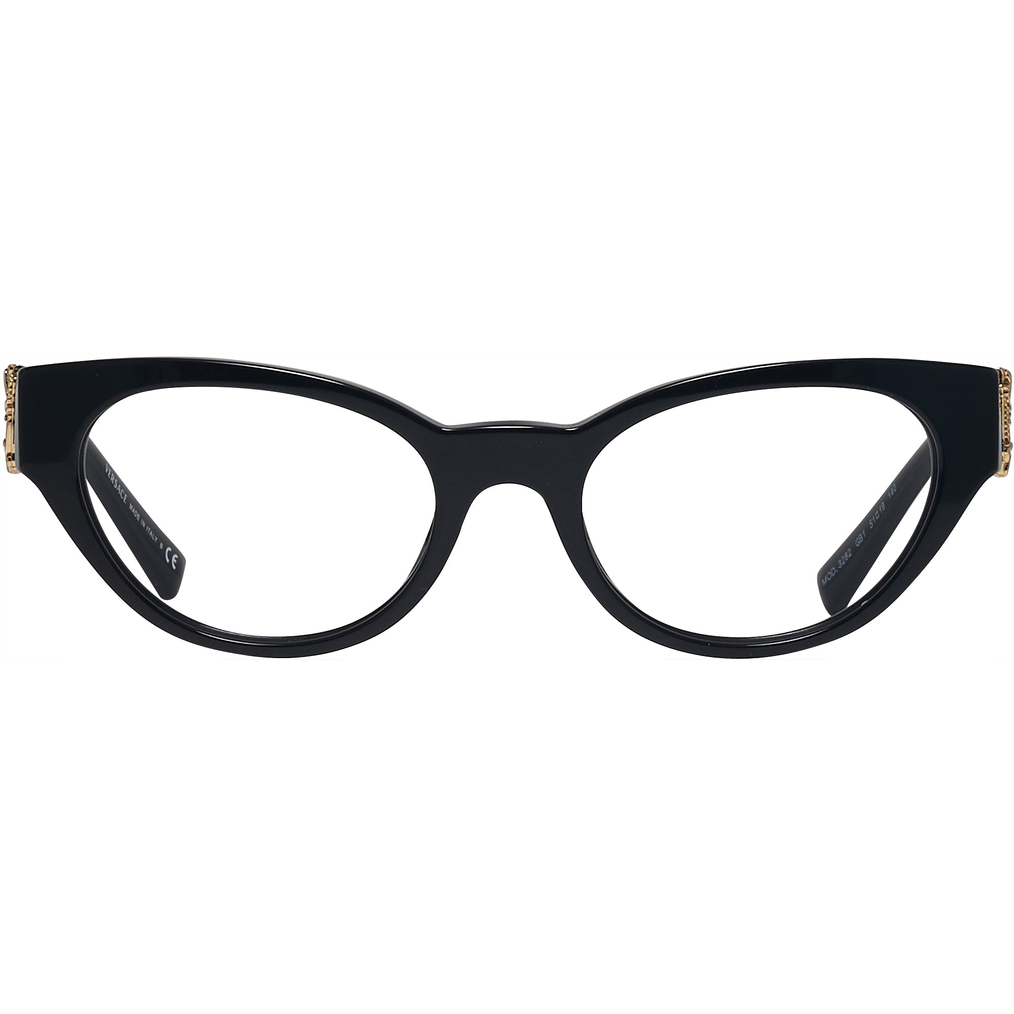 SALE! NEW Versace VE3282 GB1 Black Cat Eye Women Eyeglasses Cat Eye Versace Designer Prescription Glasses Versace VE3282 main image 3