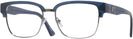 Cat Eye Blue Transparent Versace 3348 Single Vision Full Frame View #1
