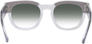 Square Grey On Transparent Ray-Ban 0298V w/ Gradient Progressive No-Lines Reading Sunglasses View #4