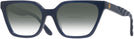 Rectangle Transparent Navy Tory Burch 2133U w/ Gradient Bifocal Reading Sunglasses View #1