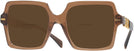 Square Transparent Brown Versace 4441 Bifocal Reading Sunglasses View #1