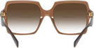 Square Transparent Brown Versace 4441 w/ Gradient Bifocal Reading Sunglasses View #4
